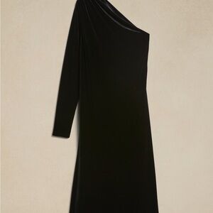 BLAIRE VELVET ONE-SHOULDER DRESS IN BURGUNDY